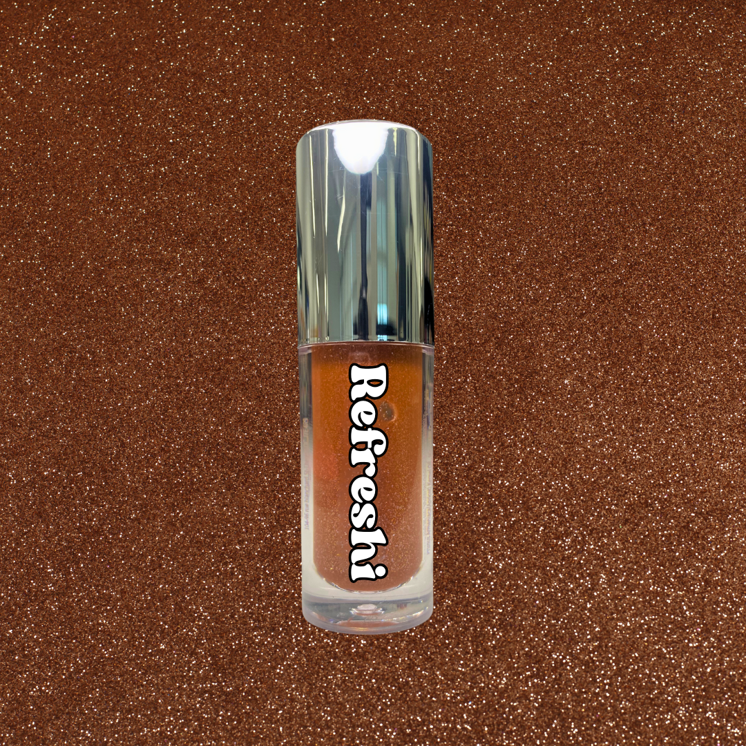 Fancy Brown Glitter Lip Oil