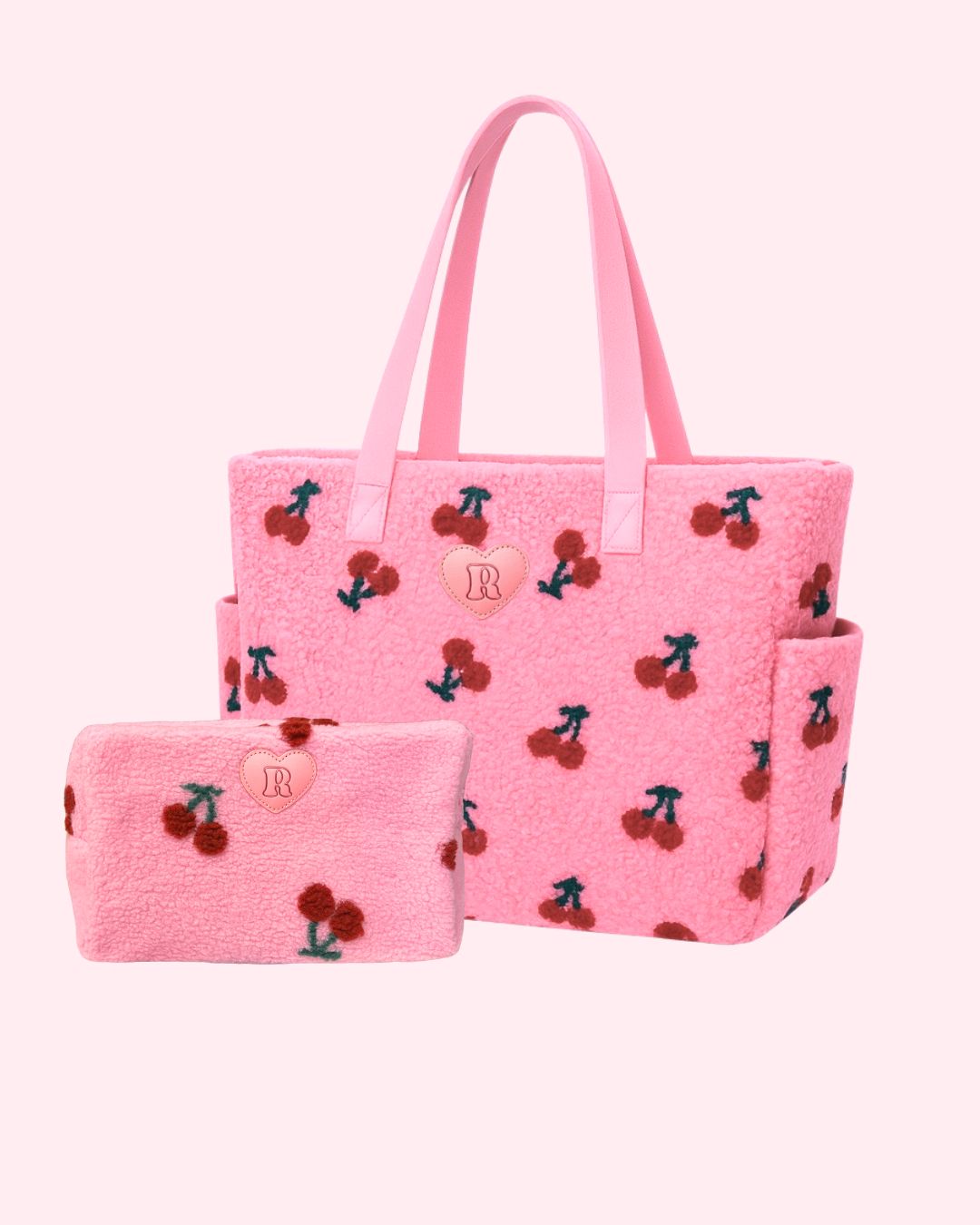 Bundle Cherry Tote and Makeup Bag
