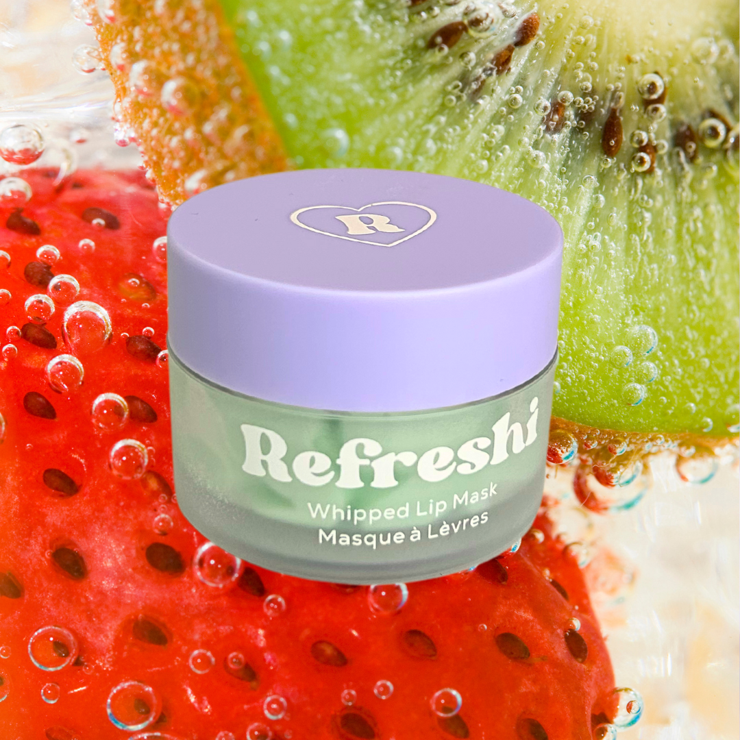 Masque pour les lèvres fouetté à la fraise et au kiwi
