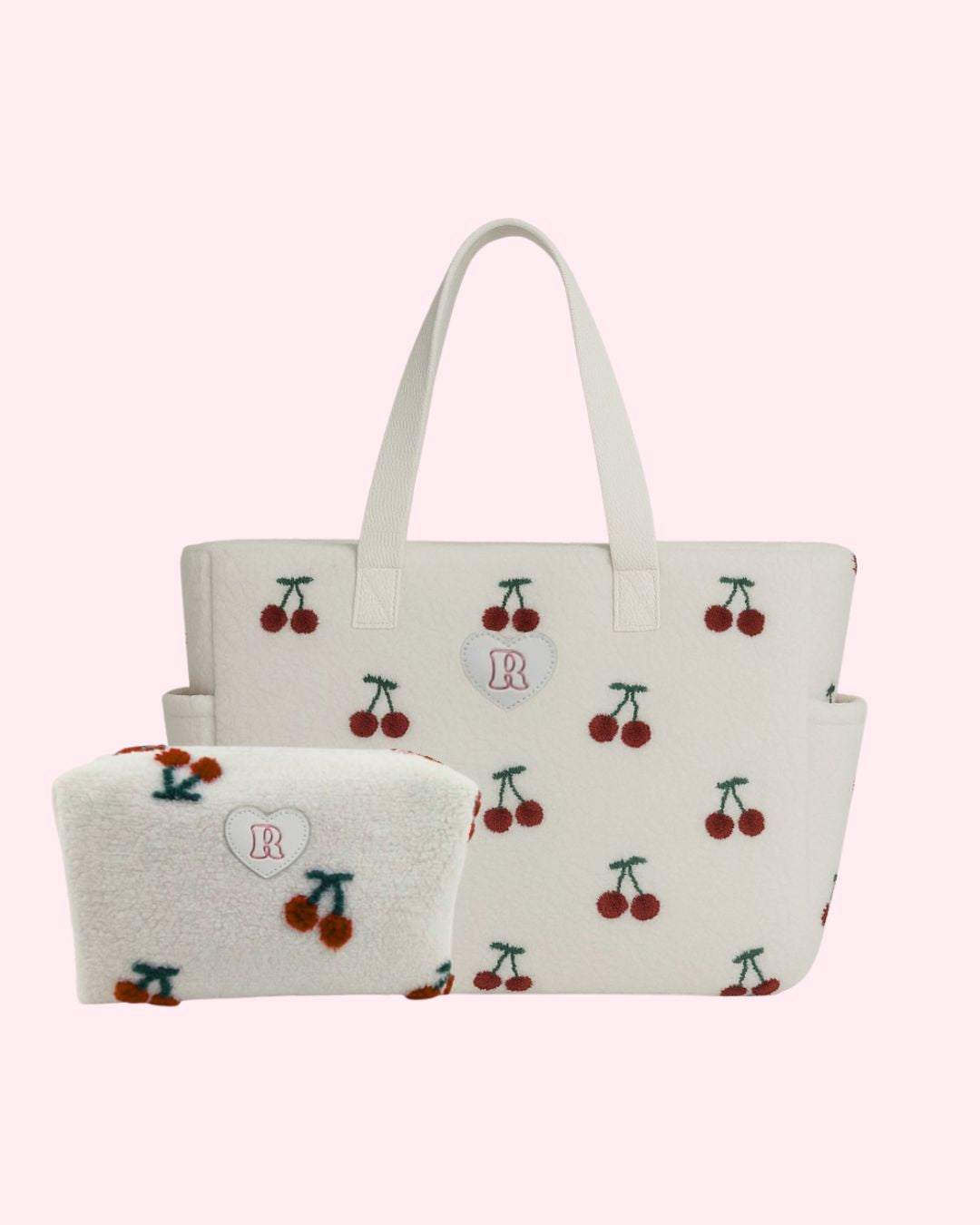 Bundle Cherry Tote and Makeup Bag