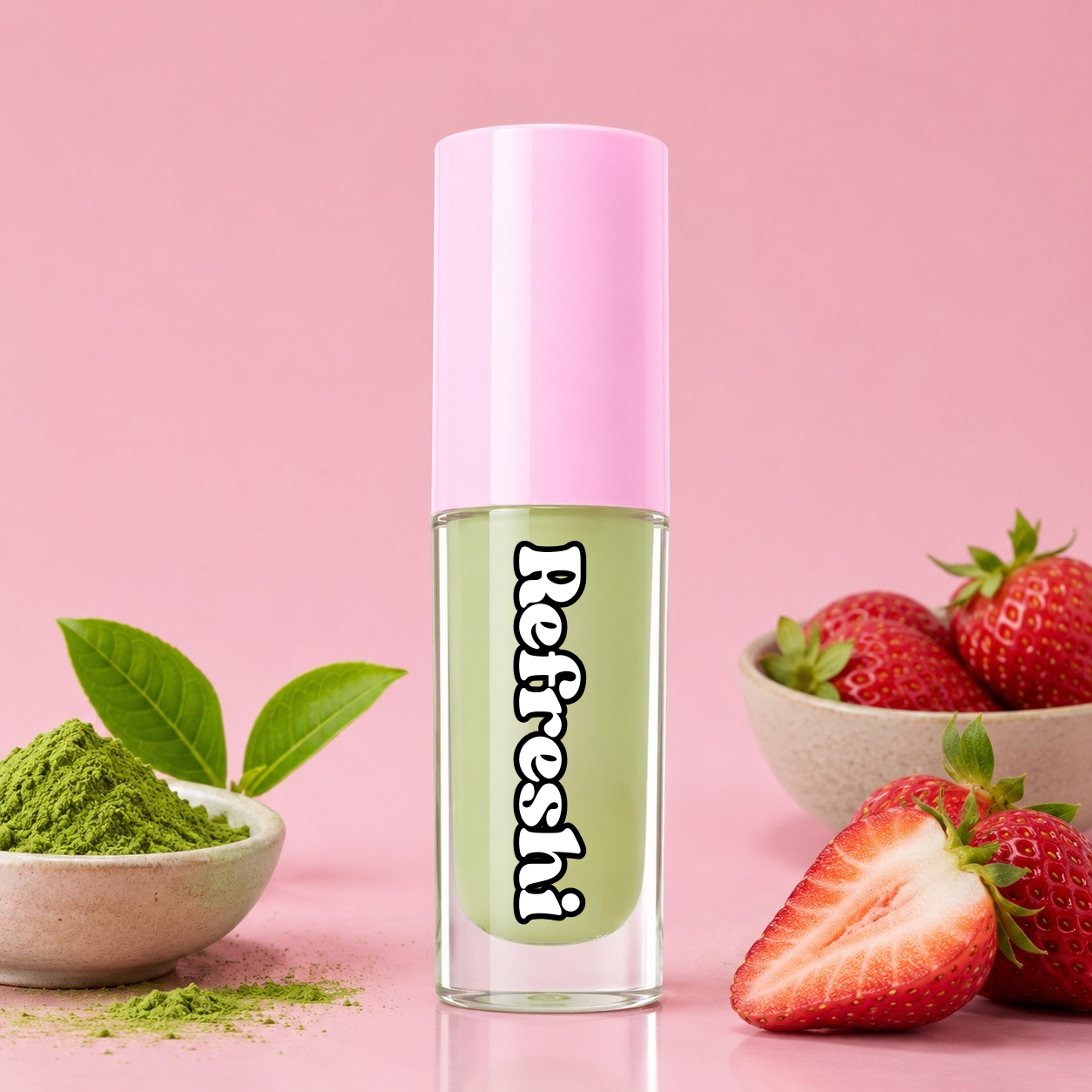 <tc>Huile pour les lèvres Matcha à la fraise</tc>