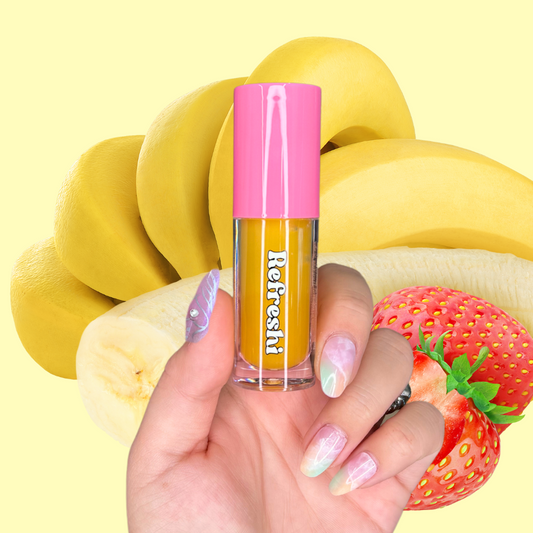 Huile pour les lèvres fraise-banane