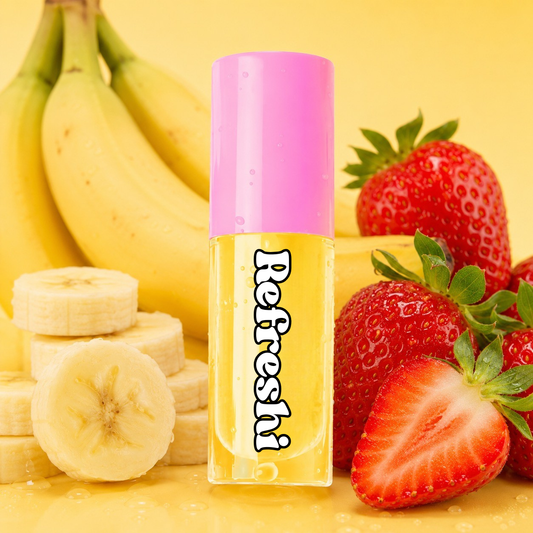 Huile pour les lèvres fraise-banane