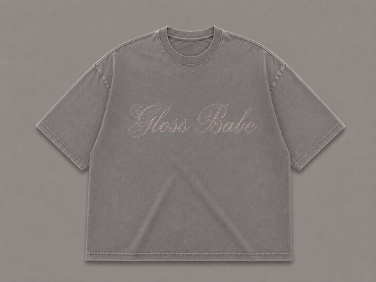 Stormy Grey Gloss Babe T-Shirt