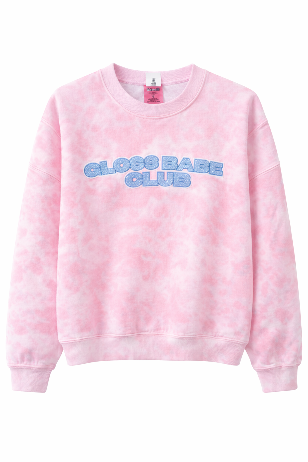 Pink Tie Dye Gloss Babe Club Crewneck