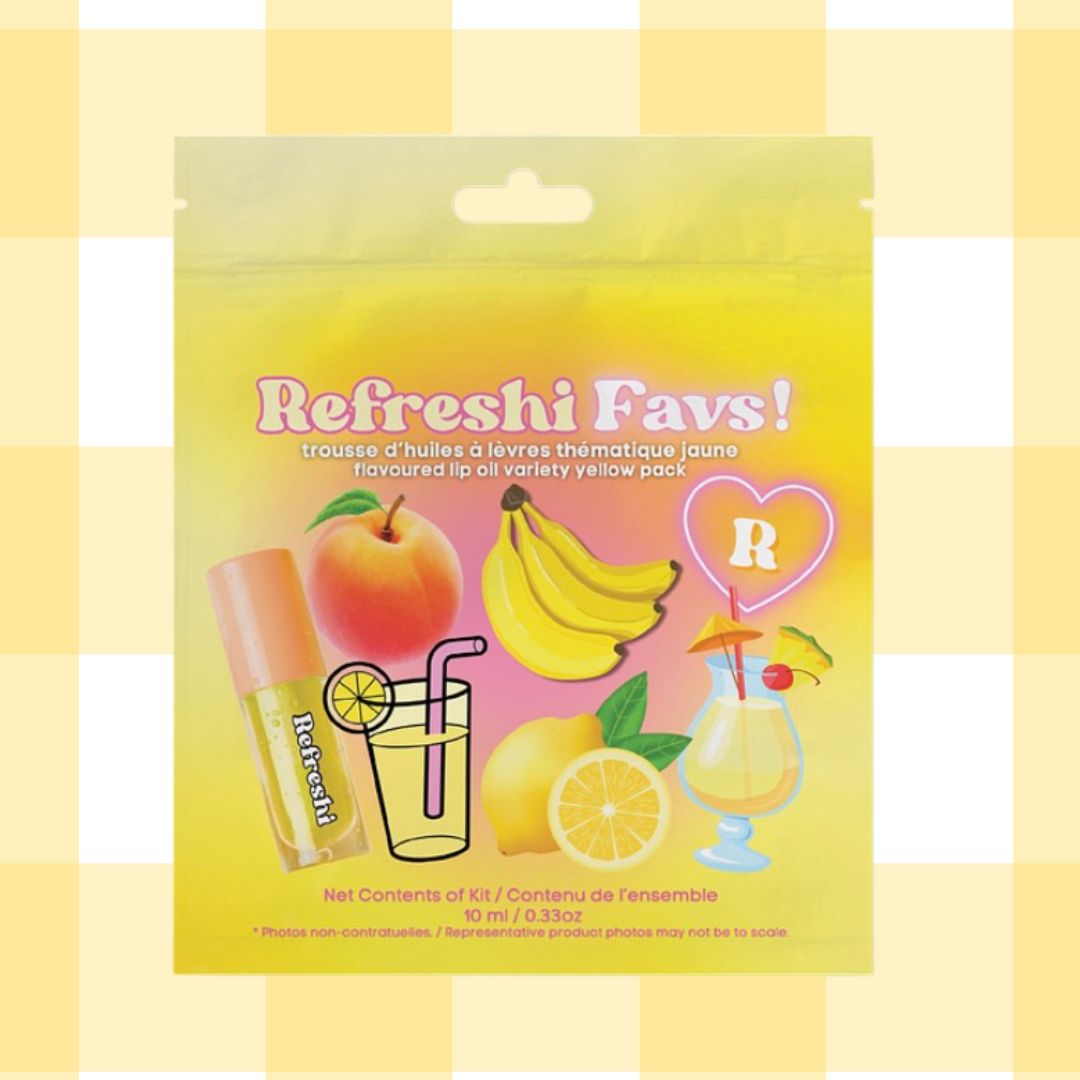 Refreshi Favs ! Trousse d'huile à lèvre jaune