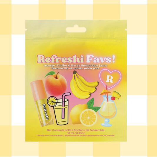 Refreshi Favs ! Trousse d'huile à lèvre jaune