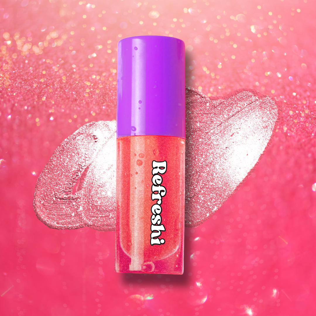 <tc>Huile à lèvres pailletée rose Unique</tc>